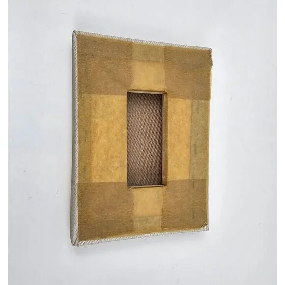 Vintage Painting Canvas Signed Small Water Scene Harbor Boat Landscape Grayscale - Picture 10 of 10